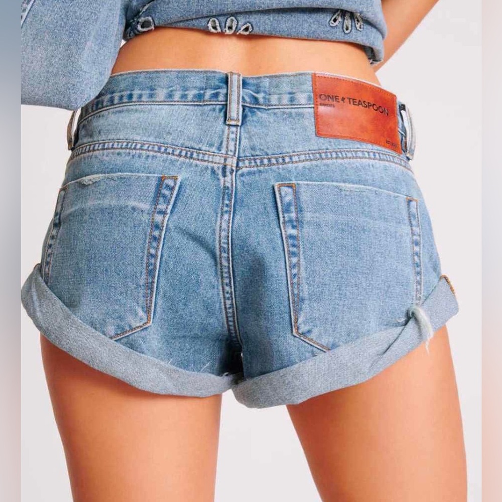 One Teaspoon Bandits Denim Shorts - Size 30 - Picture 6 of 6